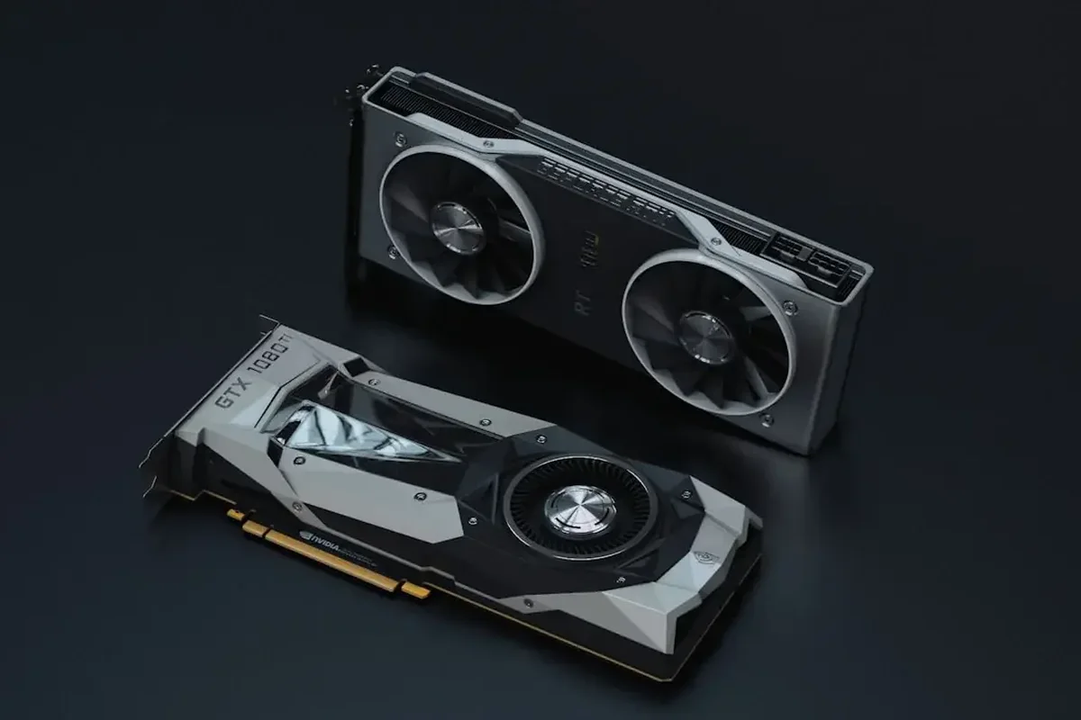 Dwie karty graficzne GeForce — sprzęt do uruchamiania lokalnych modeli