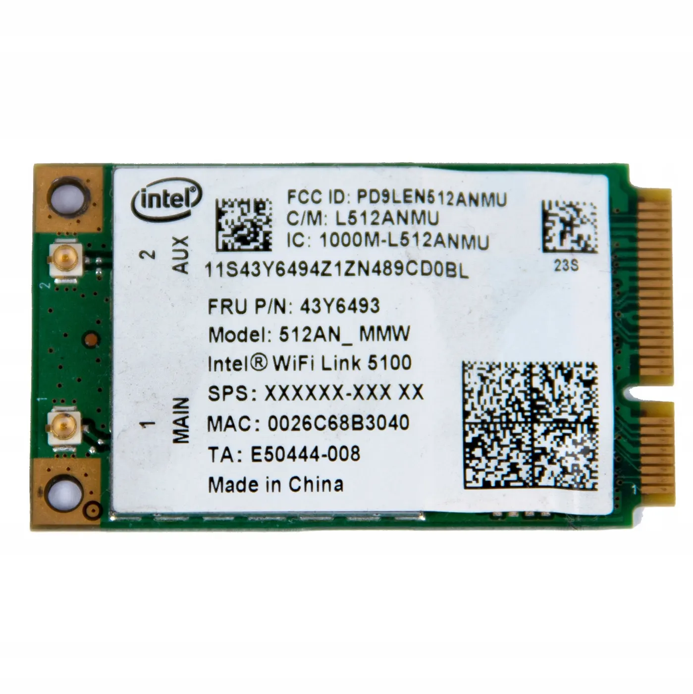 Karta sieciowa Intel WiFi Link 5100 Mini PCIe do laptopa Lenovo — Serwis mini PC Intel Compute Stick