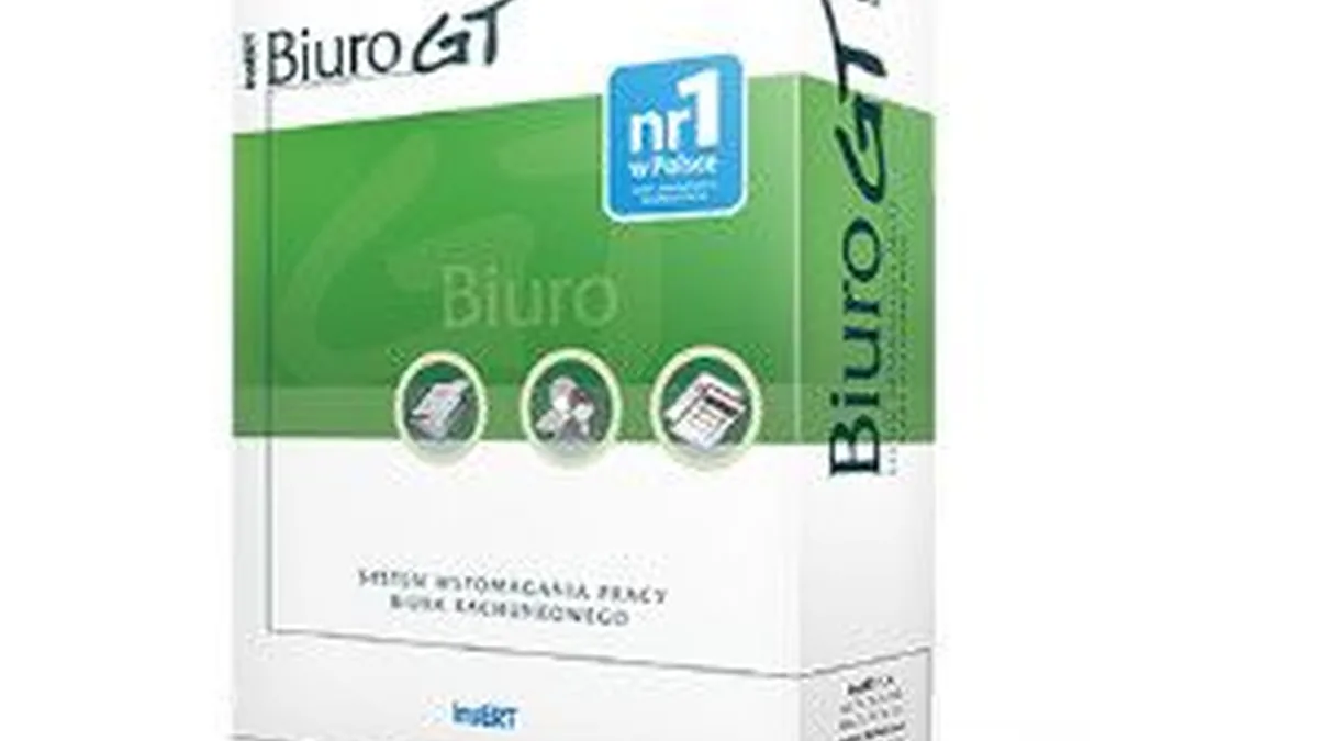 Pudełko programu Biuro GT firmy InsERT na białym tle