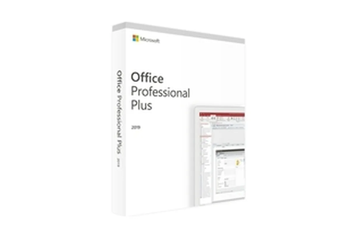 Pudełko oprogramowania Microsoft Office 2019 Professional Plus