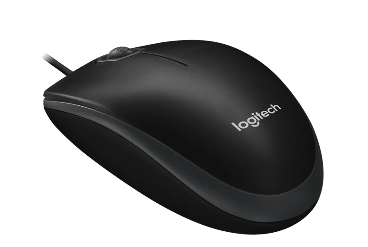 Mysz przewodowa Logitech czarna, zdjęcie produktowe