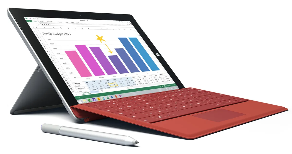 Zdjęcie produktowe komputera Surface 3 — Dlaczego nie bierzemy Surface 3 do naprawy