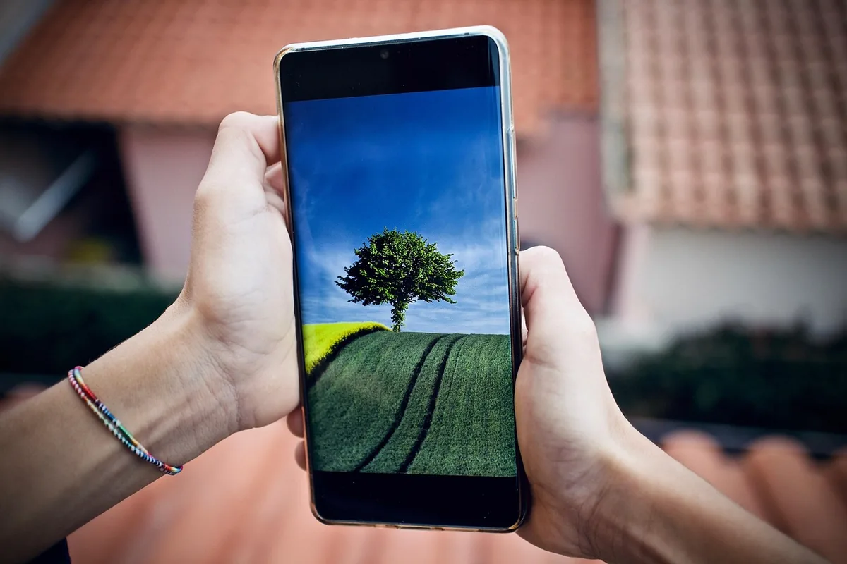 nowoczesny smartfon w otoczeniu zielonej przyrody — OnePlus 8 Pro a zakres naszego serwisu — czym zajmujemy się zamiast