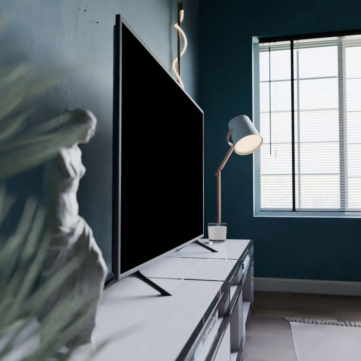 płaski telewizor na ścianie w stylowym pokoju — Sony BRAVIA 7 w zgłoszeniu — jak odpowiadamy i co radzimy