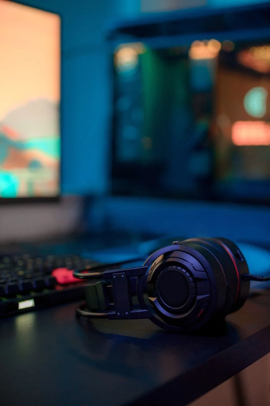 słuchawki gamingowe na nowoczesnym stanowisku komputerowym — SteelSeries Arctis Nova 7 w zgłoszeniu — jak odpowiadamy i co radzimy
