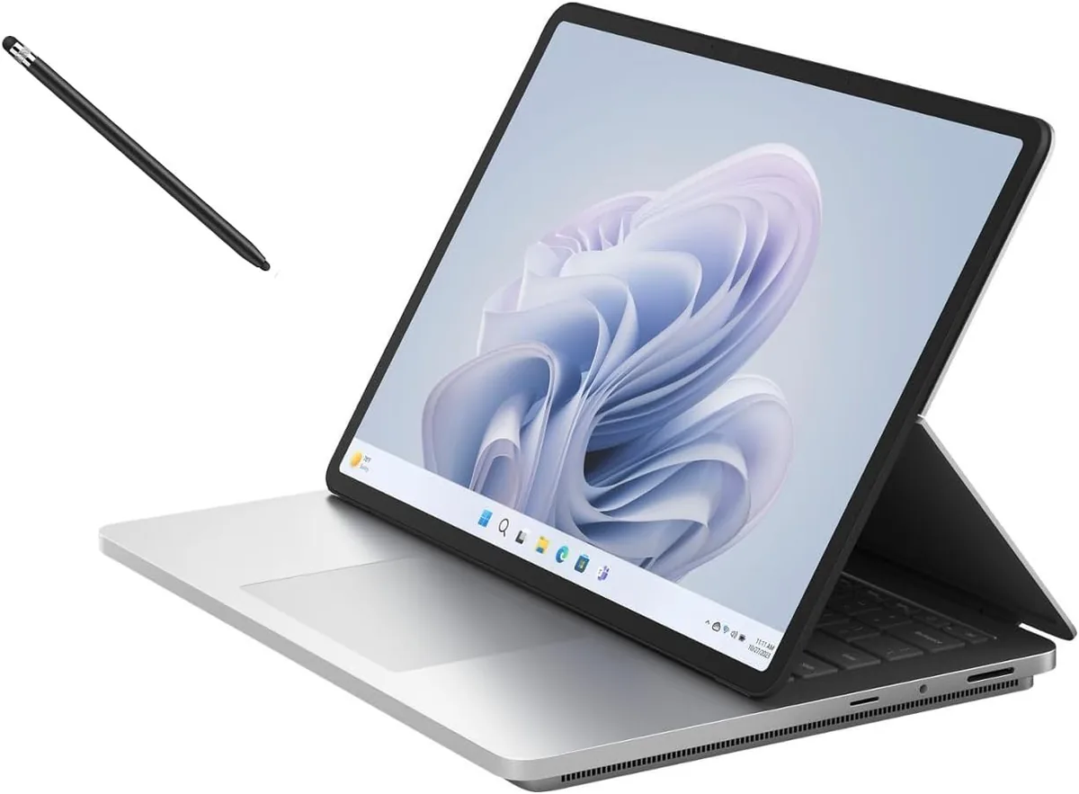 Zdjęcie produktowe komputera Surface Laptop Studio 2 — Surface Studio 2 — czego przy tym sprzęcie nie zrobimy