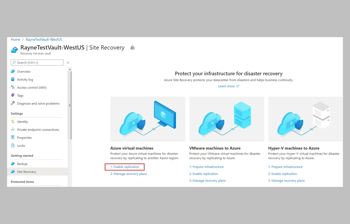 Azure Site Recovery – Disaster Recovery — Plan ciągłości działania (disaster recovery) na wypadek awarii