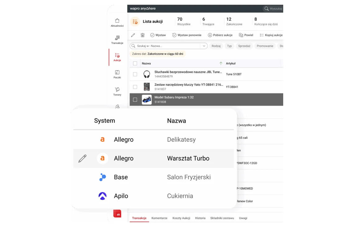 Wapro – integracja z Allegro — WAPRO Gang — integracja z programem Płatnik ZUS