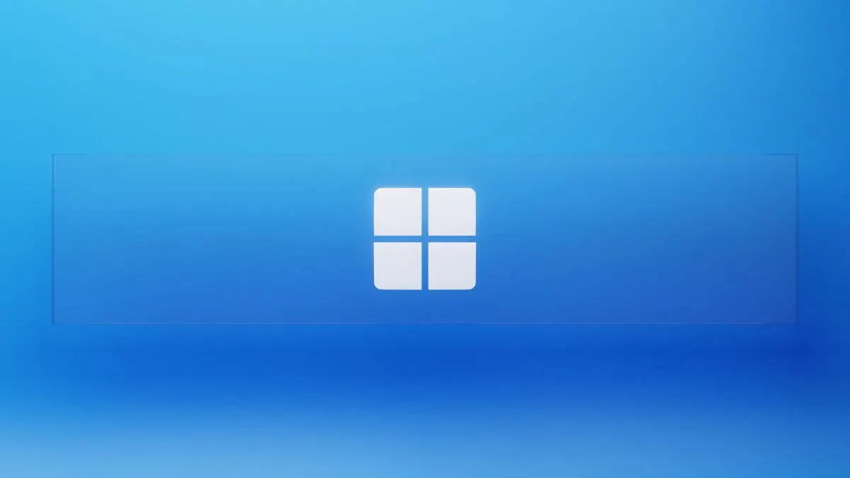 Logo systemu Windows na niebieskim tle